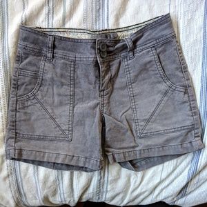 Prana gray corduroy shorts